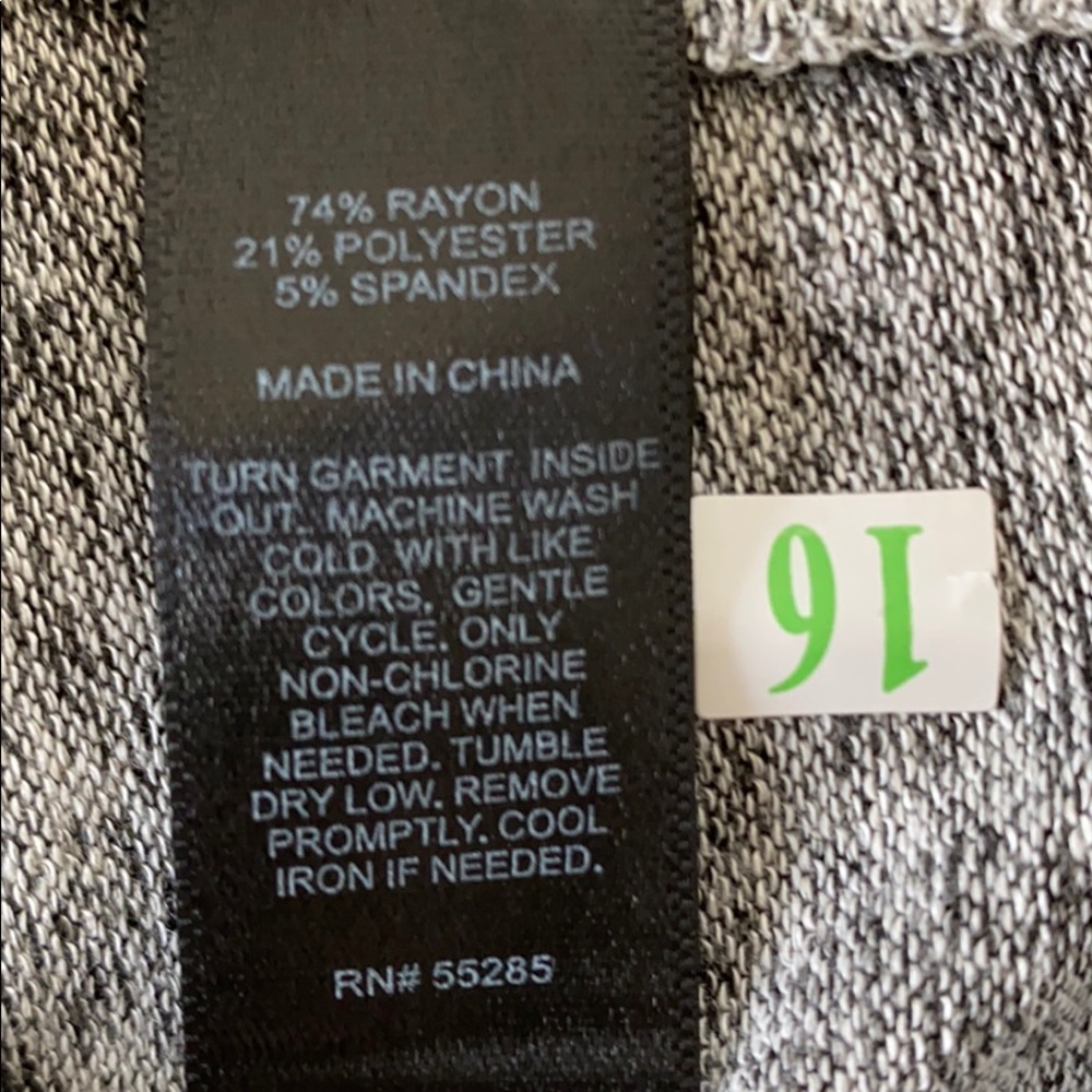 Express Marled Gray Ruffle Sleeve Tunic Dress - Picture 5 of 7